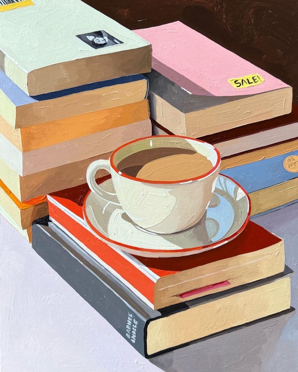 لوحات الكتب والمكتبات