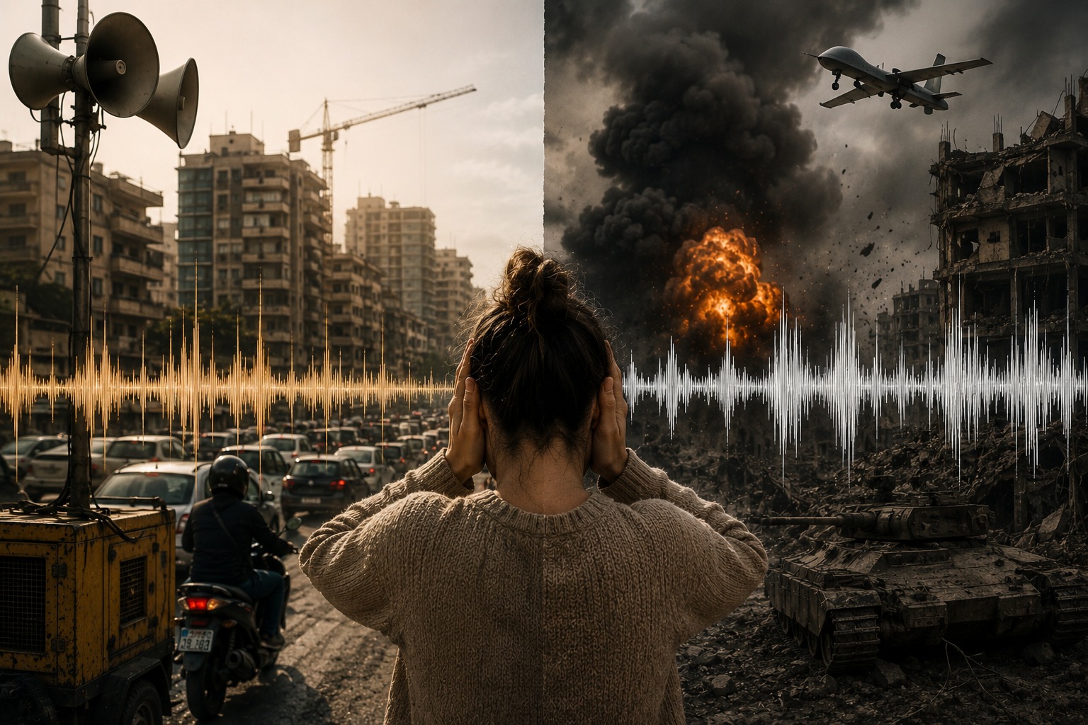 صورة توضيحية للمقال: بين ضجيج الحرب واليوميّات الصاخبة التلوث السمعي "القاتل الصامت" 